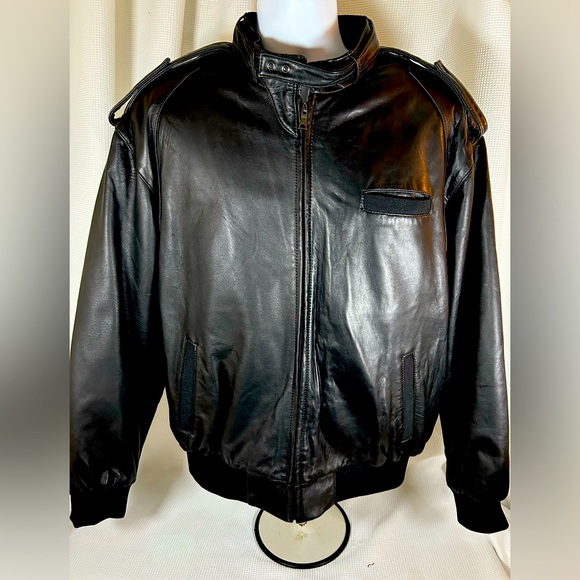 Knoles & Carter Other - Knoles & Carter Italian lamp skin leather bomber jacket  removable inner liner